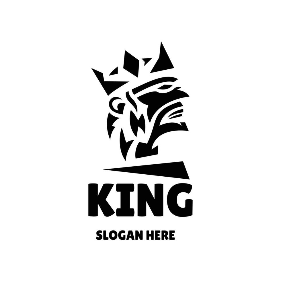 König Silhouette Logo Design Illustration vektor