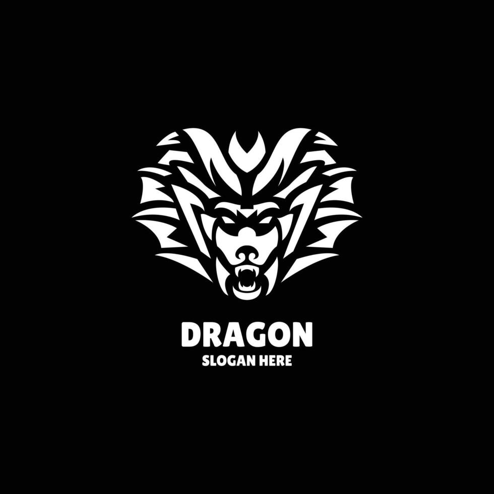 Drachen Silhouette Logo Design Illustration vektor