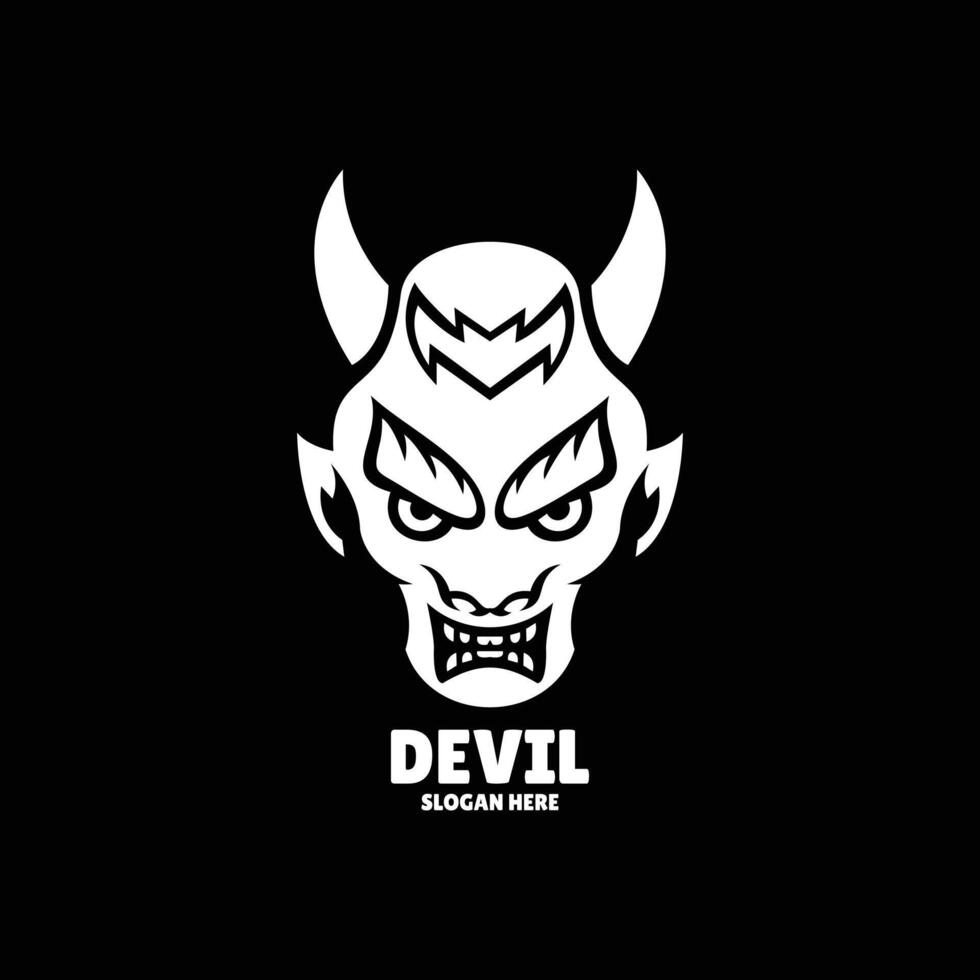 Teufel Silhouette Logo Design Illustration vektor