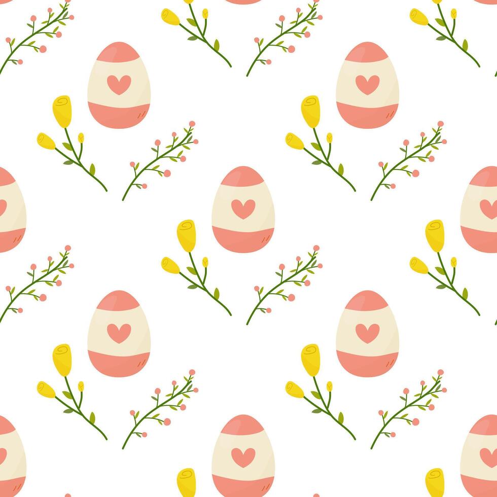 sömlös mönster påsk ägg med annorlunda texturer. vektor illustration. för din design, omslag papper, tyg.