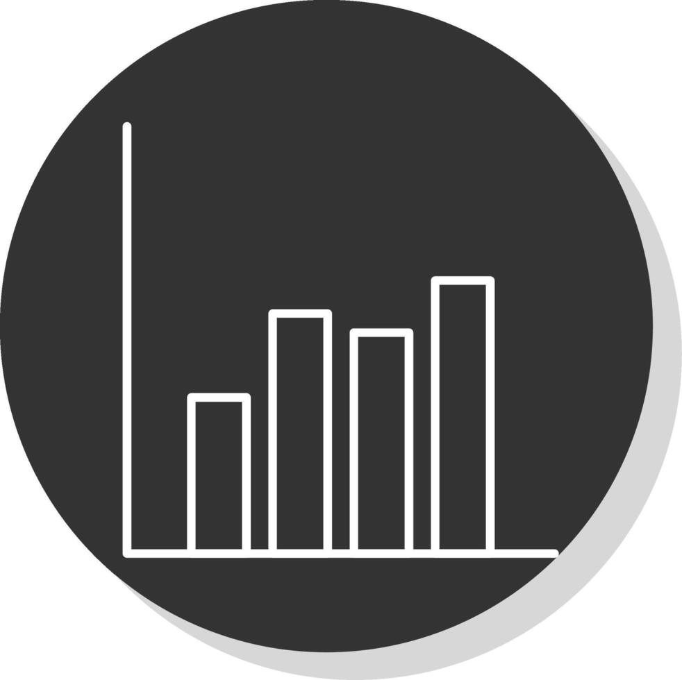 Bar Diagramm Linie grau Symbol vektor