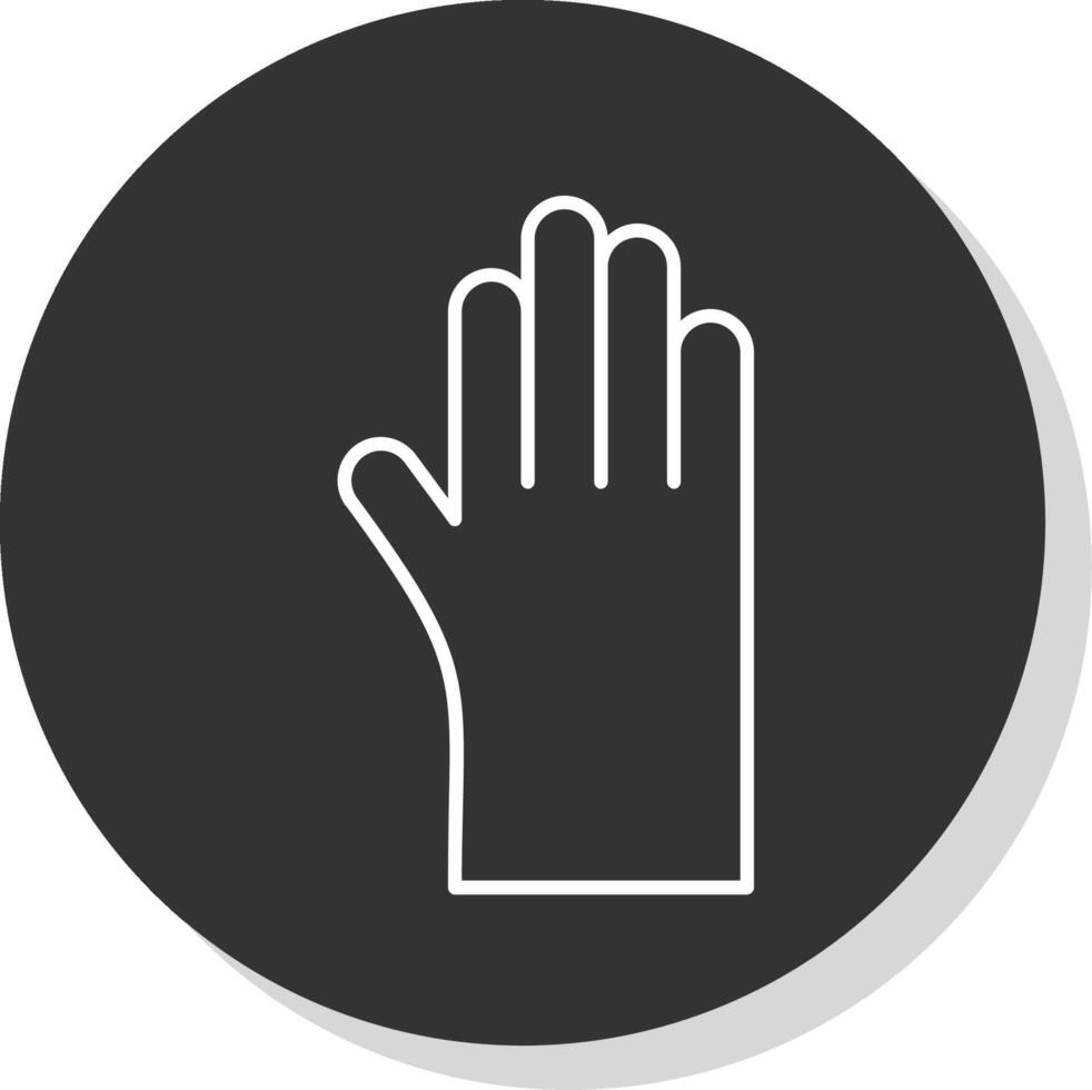 rengöring handskar linje grå ikon vektor