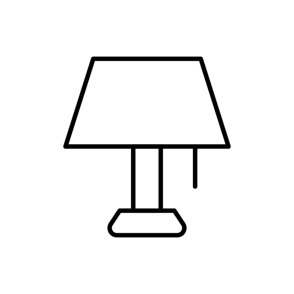 Nacht Lampe Bild gezeichnet mit dünn Linie. perfekt zum Design, Infografiken, Netz Websites, Anwendungen. vektor