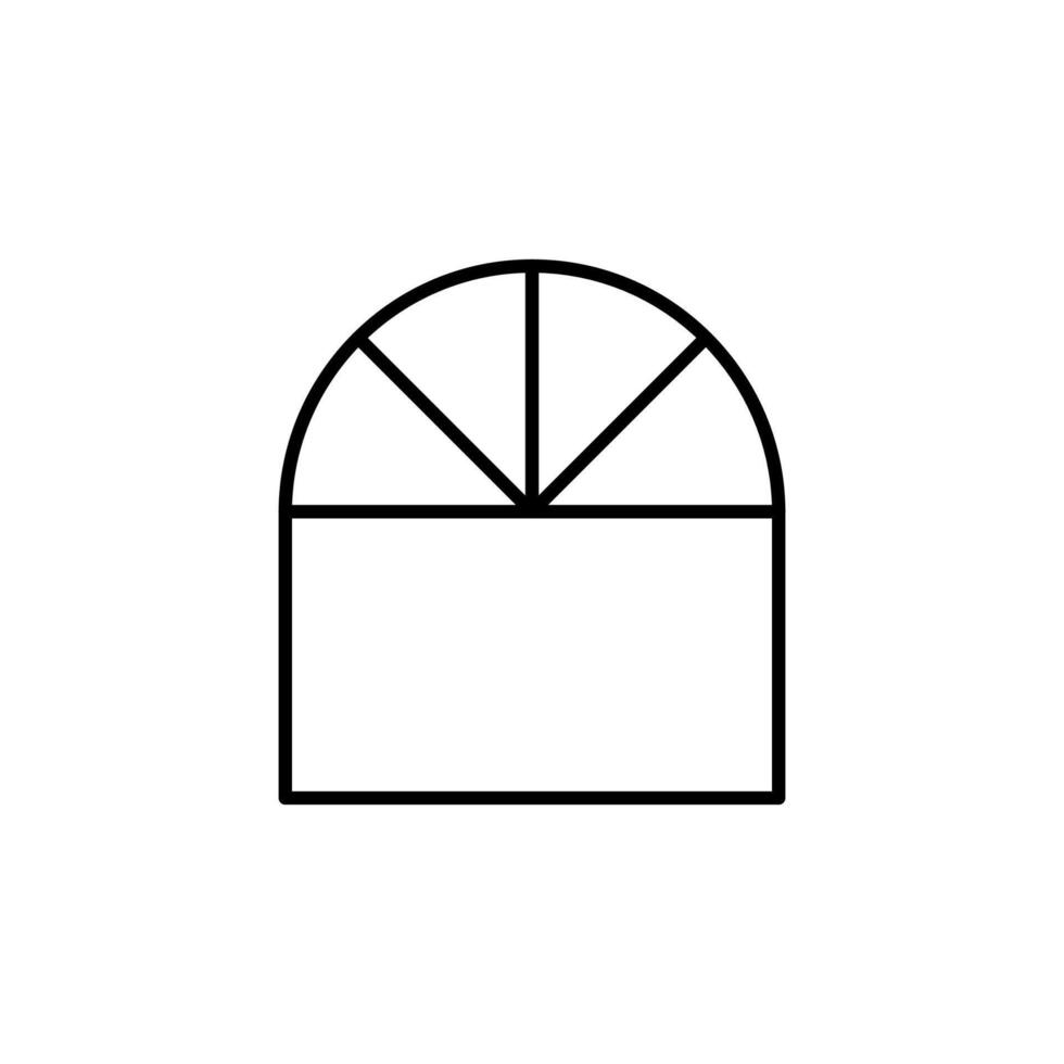 fönster vektor linje ikon för annonser. lämplig för böcker, butiker, butiker. redigerbar stroke i minimalistisk översikt stil. symbol för design