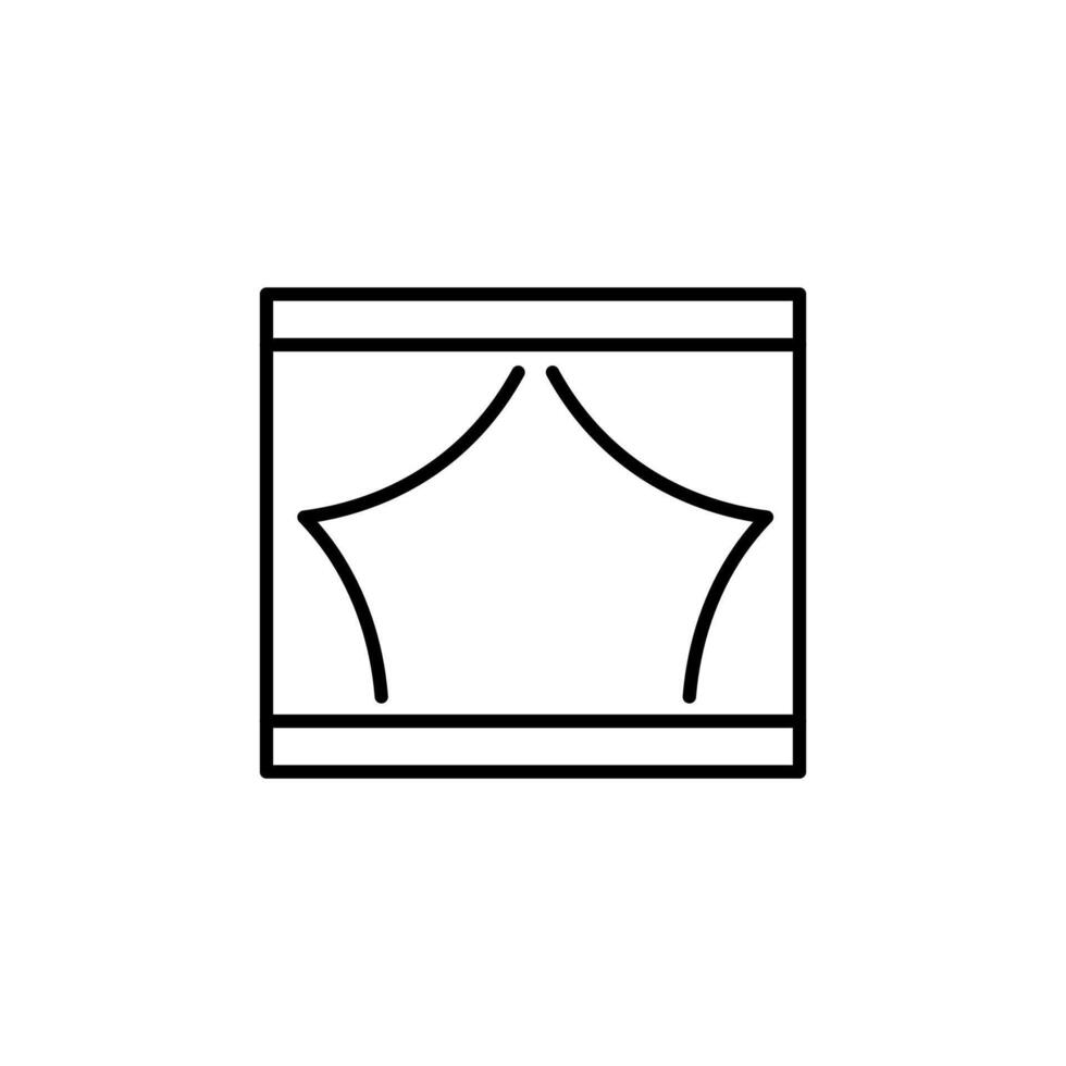 fönster vektor symbol för annonser. lämplig för böcker, butiker, butiker. redigerbar stroke i minimalistisk översikt stil. symbol för design