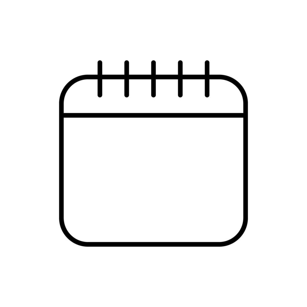 Kalender Gliederung Vektor Symbol. Vektor Illustration zum Netz Websites, Apps, Design, Banner und andere Zwecke