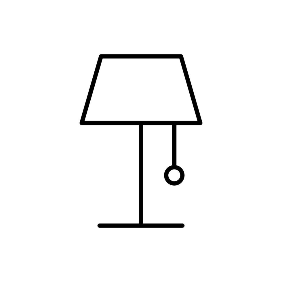 lampa monoline ikon. perfekt för design, infografik, webb webbplatser, appar. vektor