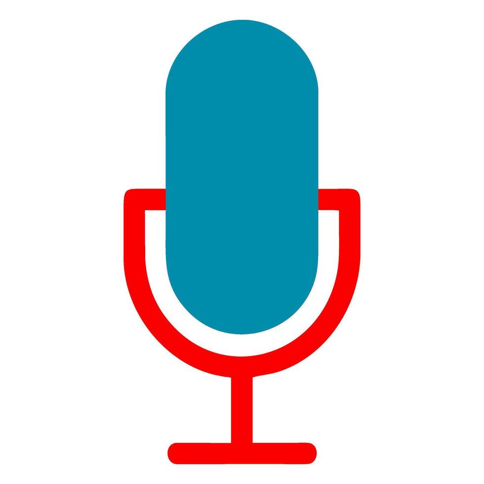 mikrofon ikon i trendig platt stil, vektor ikon