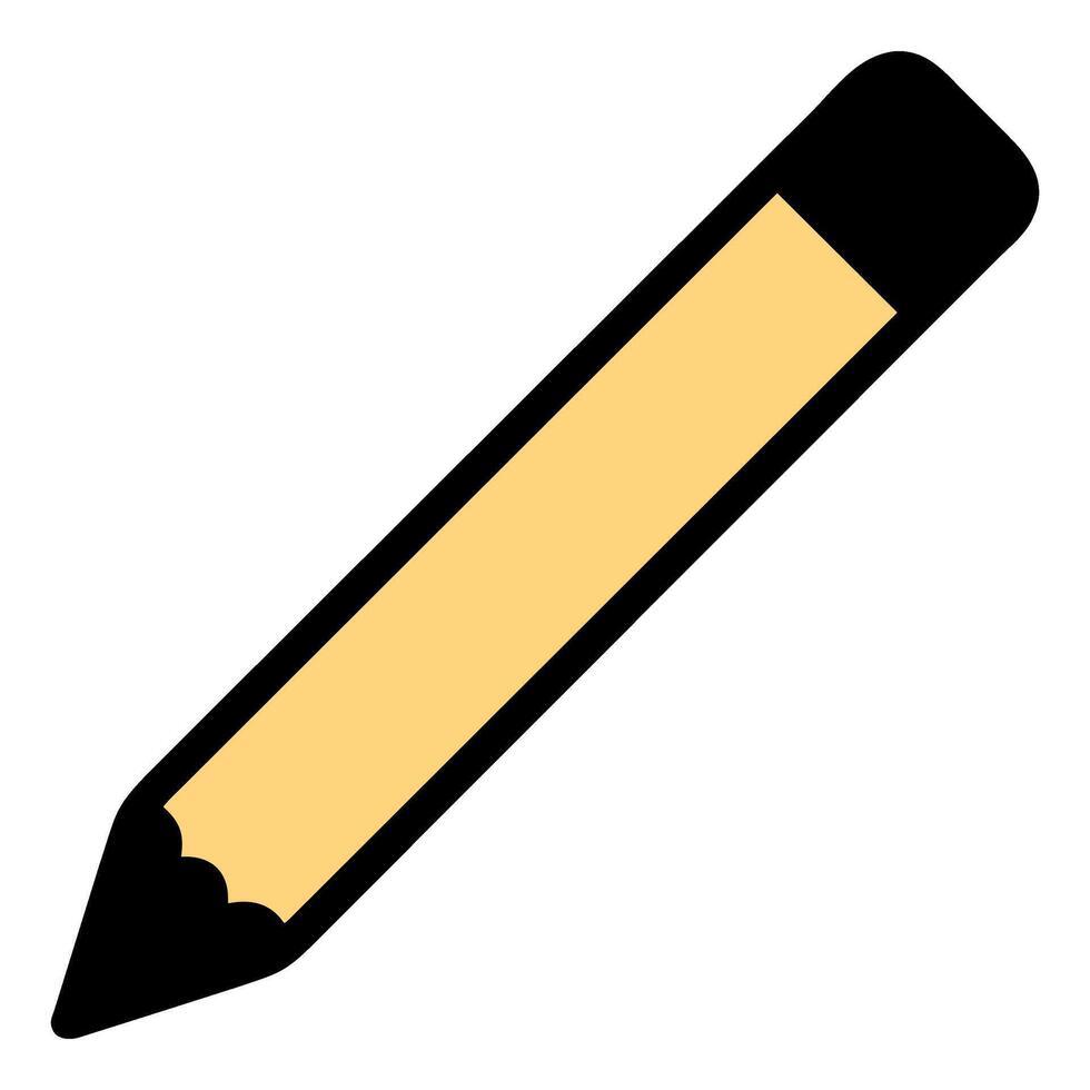 Bleistift Symbol im modisch eben Stil, Vektor Symbol