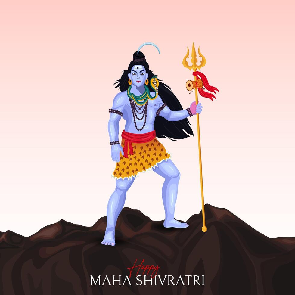 Lycklig maha shivratri maha, shivaratri lyckönskningar, Lycklig maha shivratri social media posta , shivratri webb baner, berättelse, skriva ut vektor