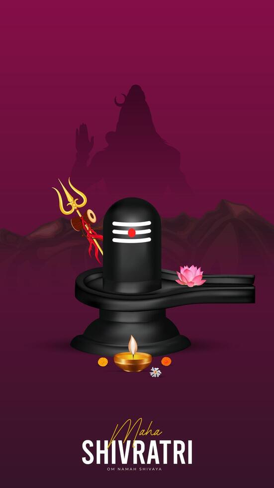 Lycklig maha shivratri maha, shivaratri lyckönskningar, Lycklig maha shivratri social media posta , shivratri webb baner, berättelse, skriva ut vektor