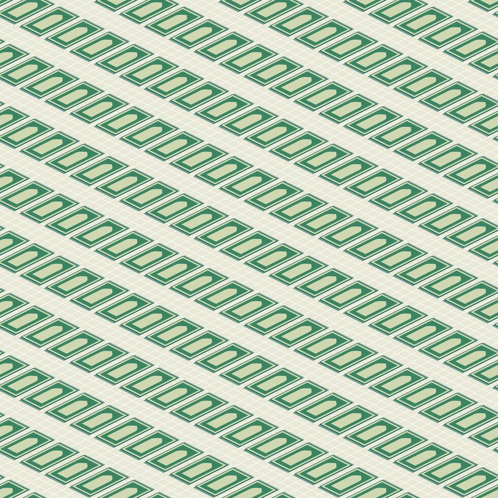 rader av grön bön mattor sömlös mönster vektor