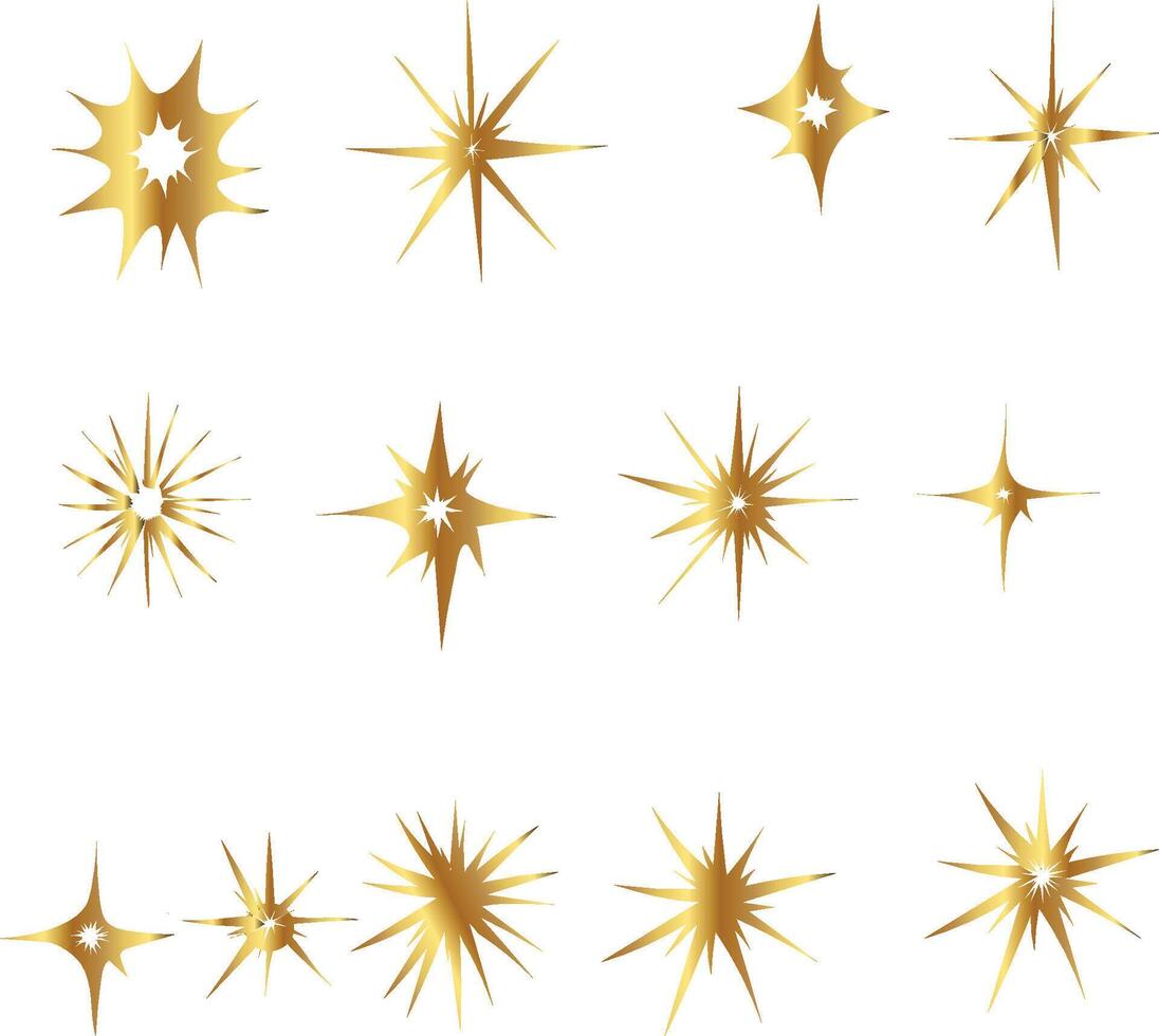 golden Star Hintergrund Design scheinen vektor