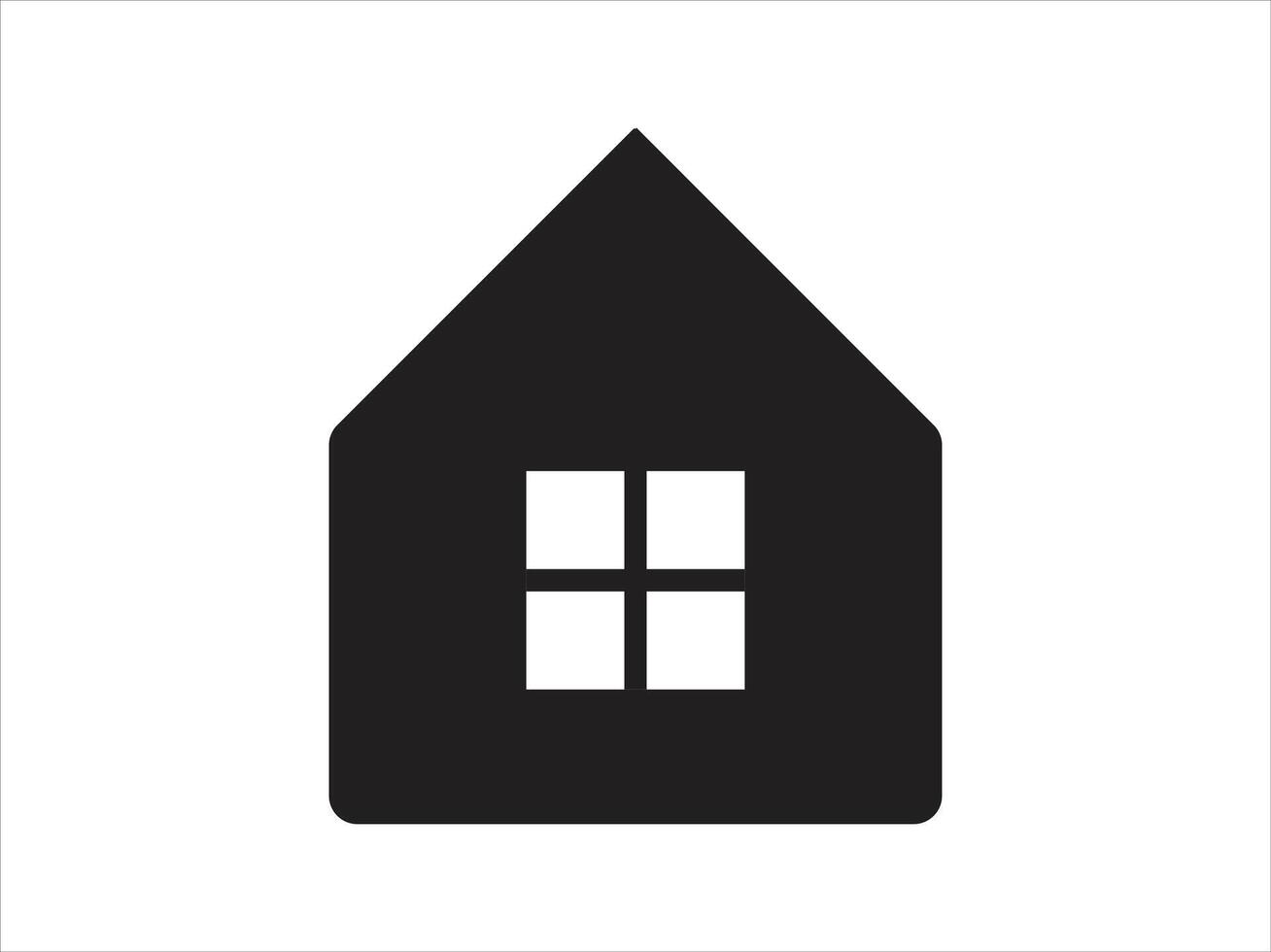 Zuhause Symbol im Basic Gerade eben Stil. Sammlung von Vektor Symbol auf Weiß Hintergrund. Vektor Illustration.