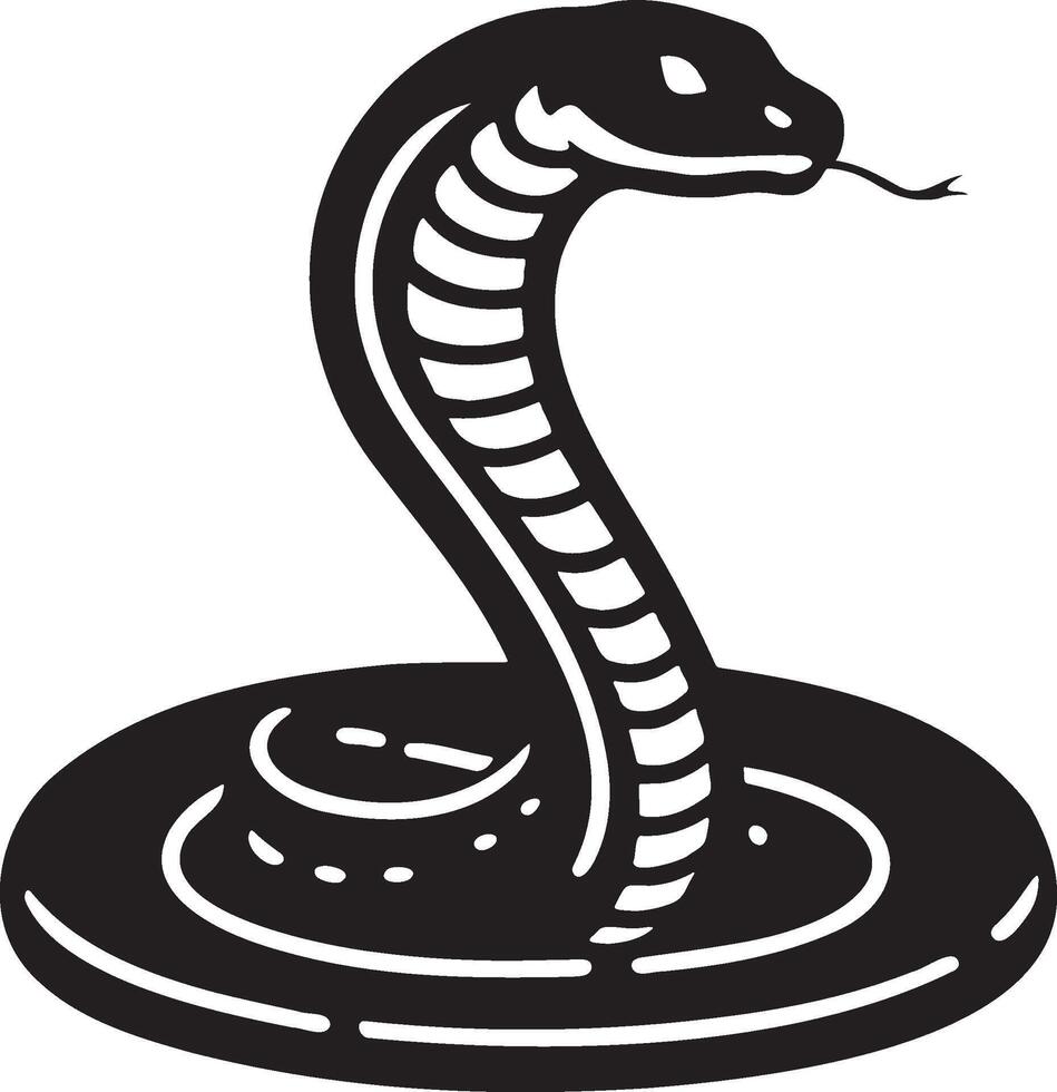 Kobra Schlange skizzieren Zeichnung. vektor