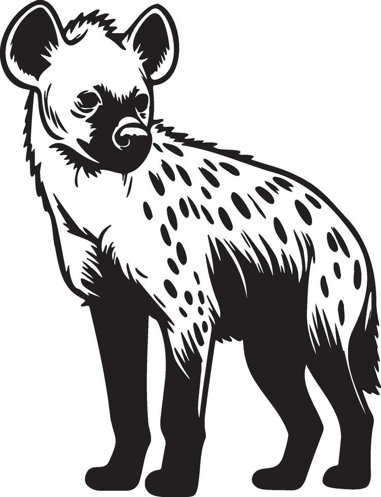 Hyäne skizzieren Zeichnung. vektor