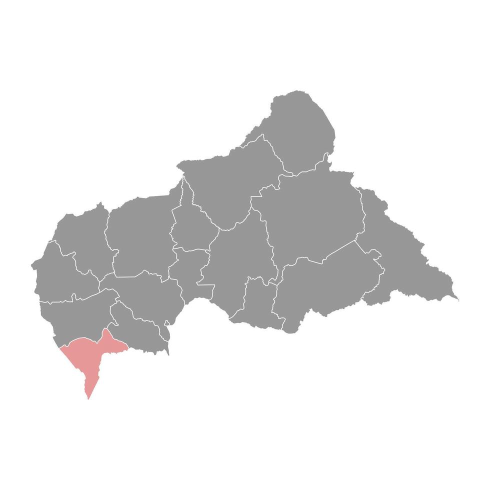 sangha mbaere prefektur Karta, administrativ division av central afrikansk republik. vektor