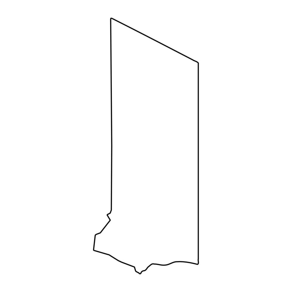ennedi est område Karta, administrativ division av Tchad. vektor illustration.