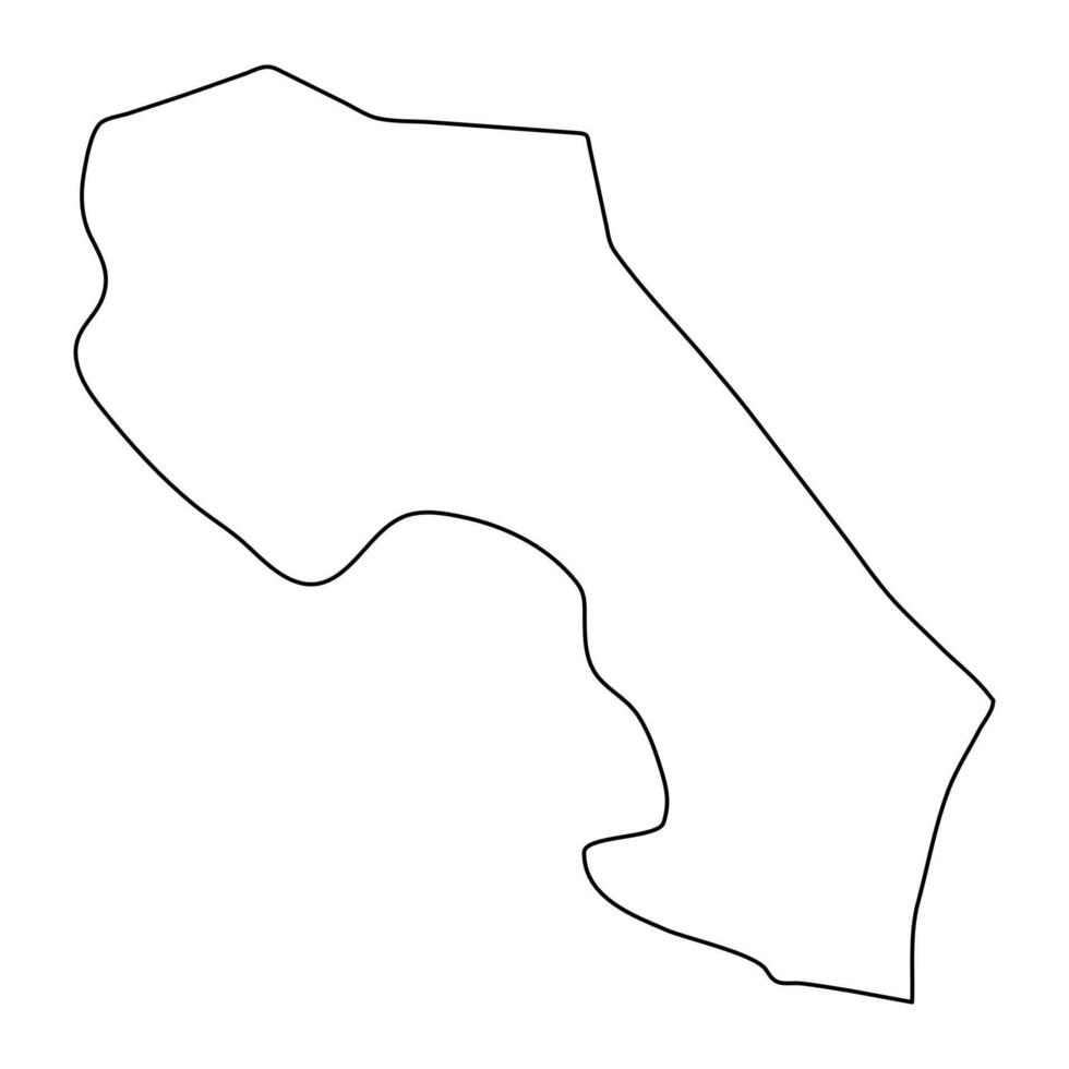 ndjamena Karta, administrativ division av Tchad. vektor illustration.