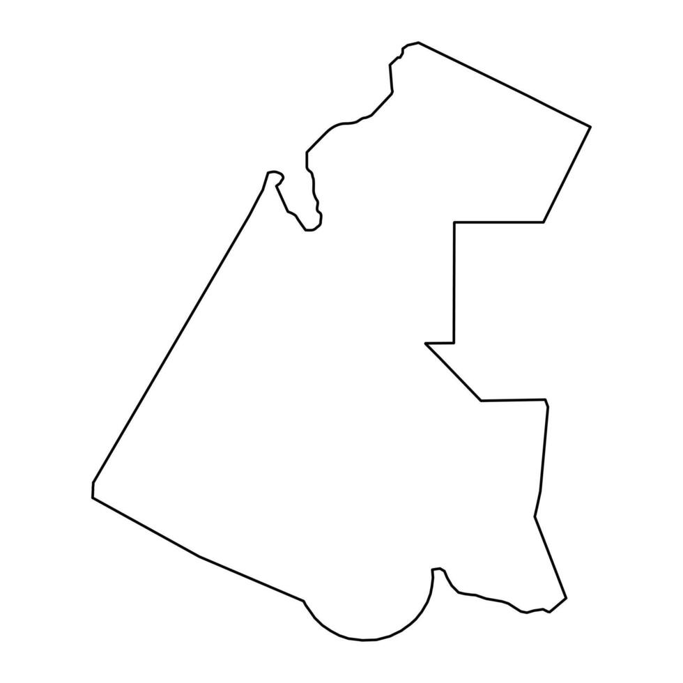 Borkou Region Karte, administrative Aufteilung von Tschad. Vektor Illustration.
