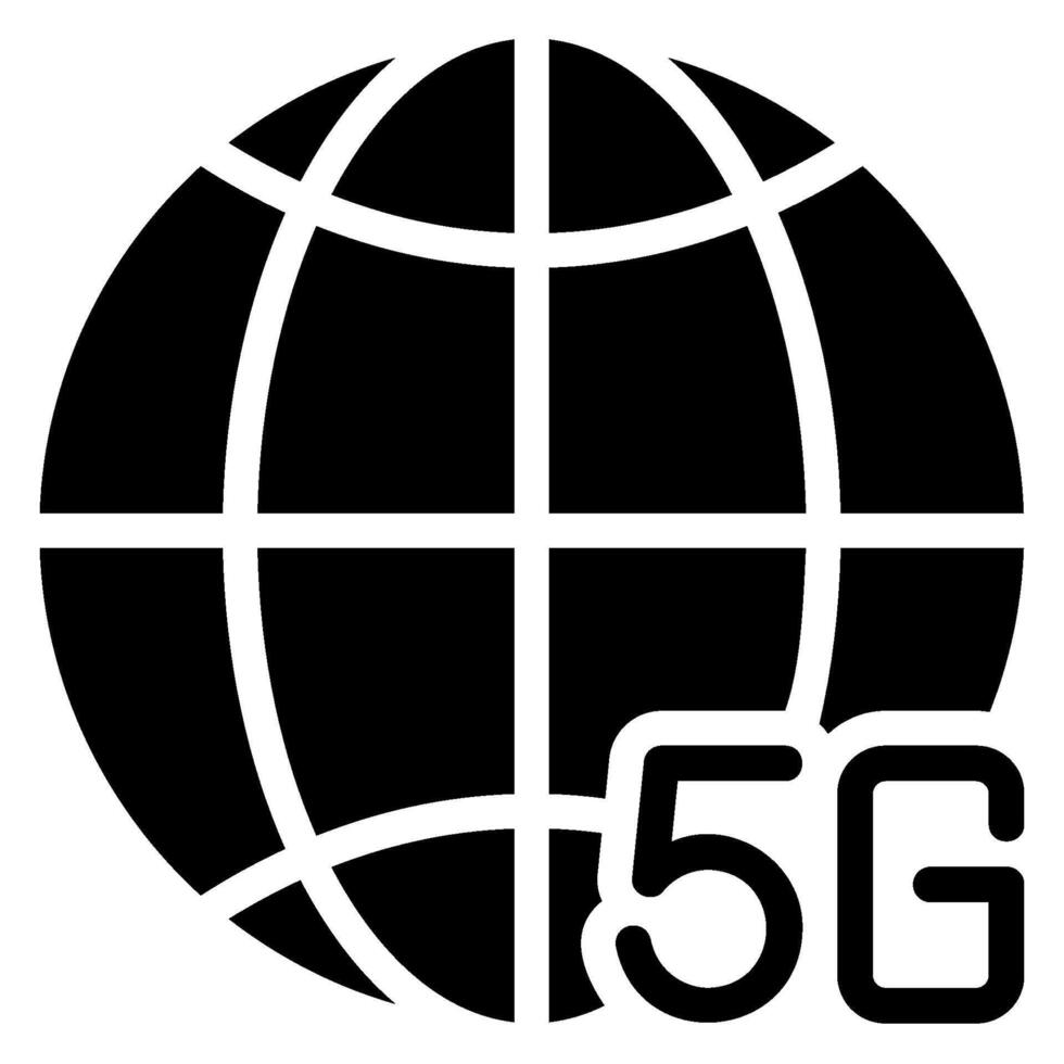 globales Glyphen-Symbol vektor