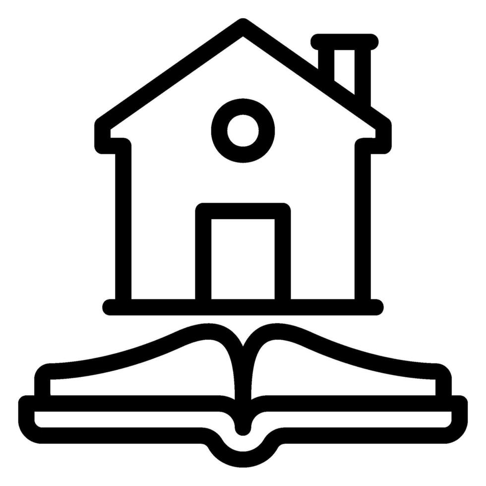 Haus Regeln Linie Symbol vektor