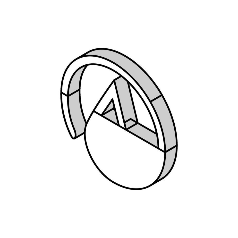 Atheismus Agnostizismus isometrisch Symbol Vektor Illustration