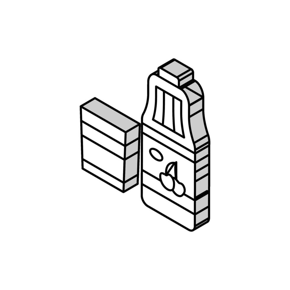 Kirsche Saft isometrisch Symbol Vektor Illustration