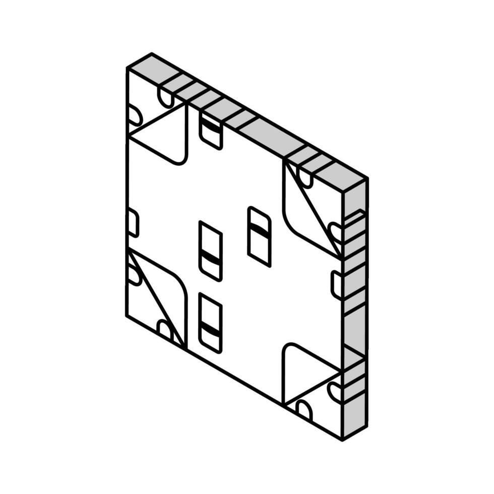 skiljeväg urban isometrisk ikon vektor illustration