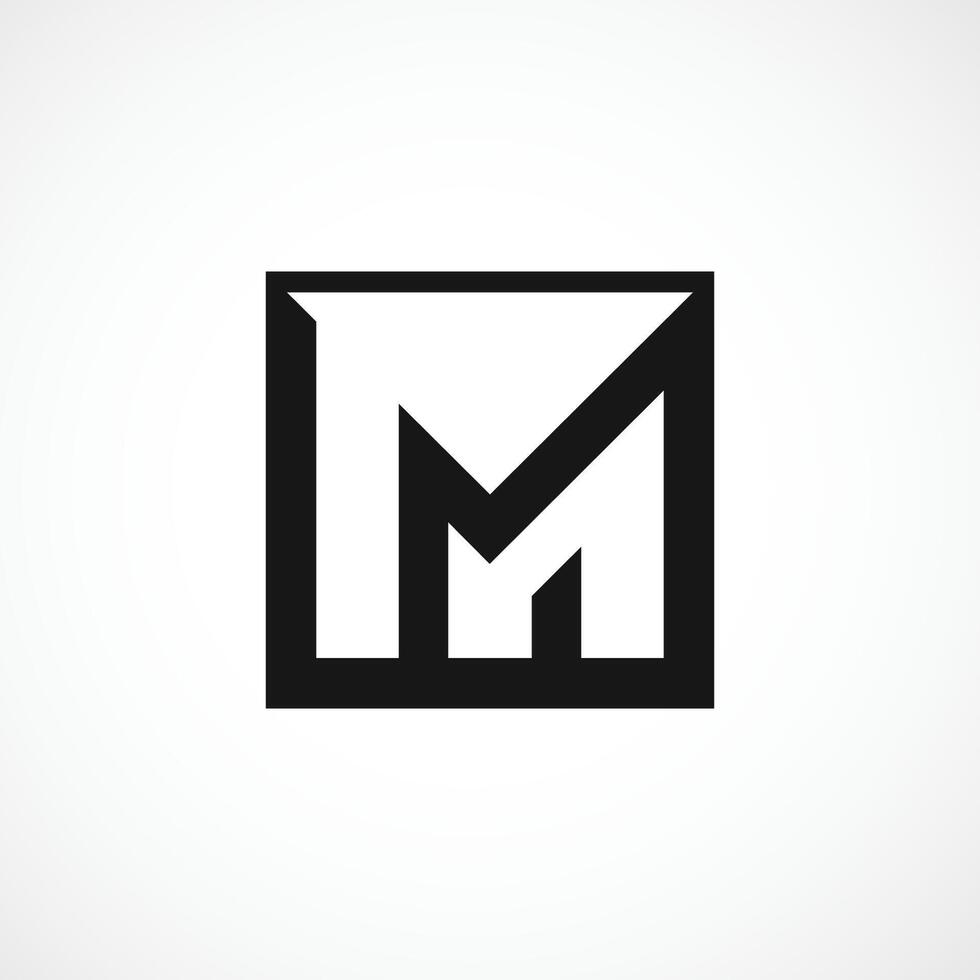 modern m brev logotyp, m abstrakt logotyp design begrepp isolerat vektor mall illustration