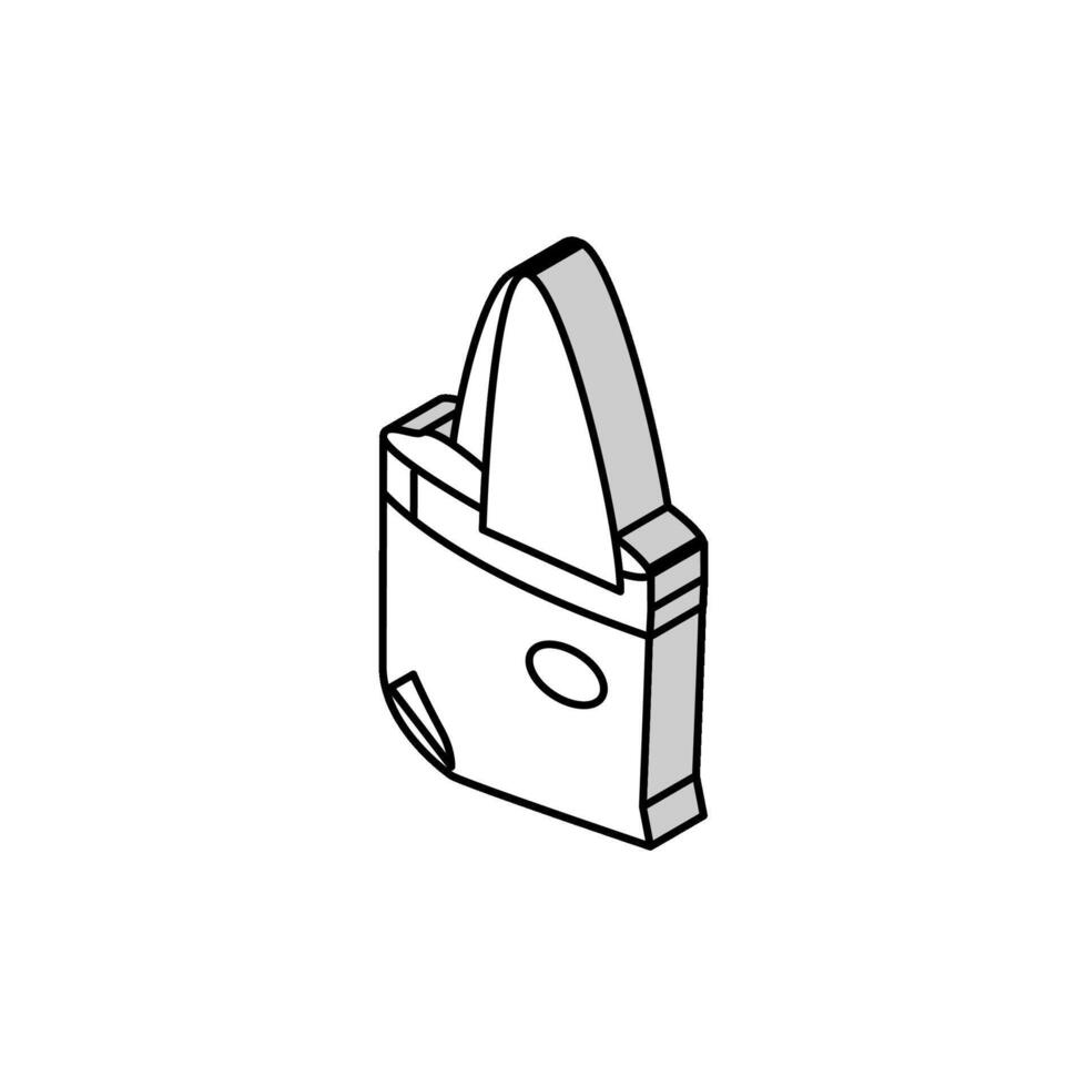 Tasche Tasche isometrisch Symbol Vektor Illustration