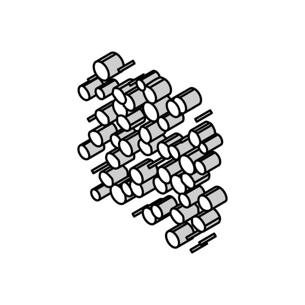trocken Pfeffer mischen isometrisch Symbol Vektor Illustration