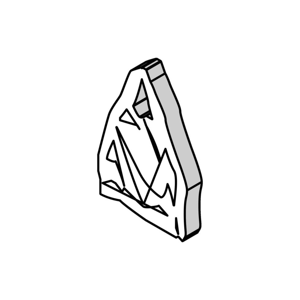 Plastik Tasche isometrisch Symbol Vektor Illustration