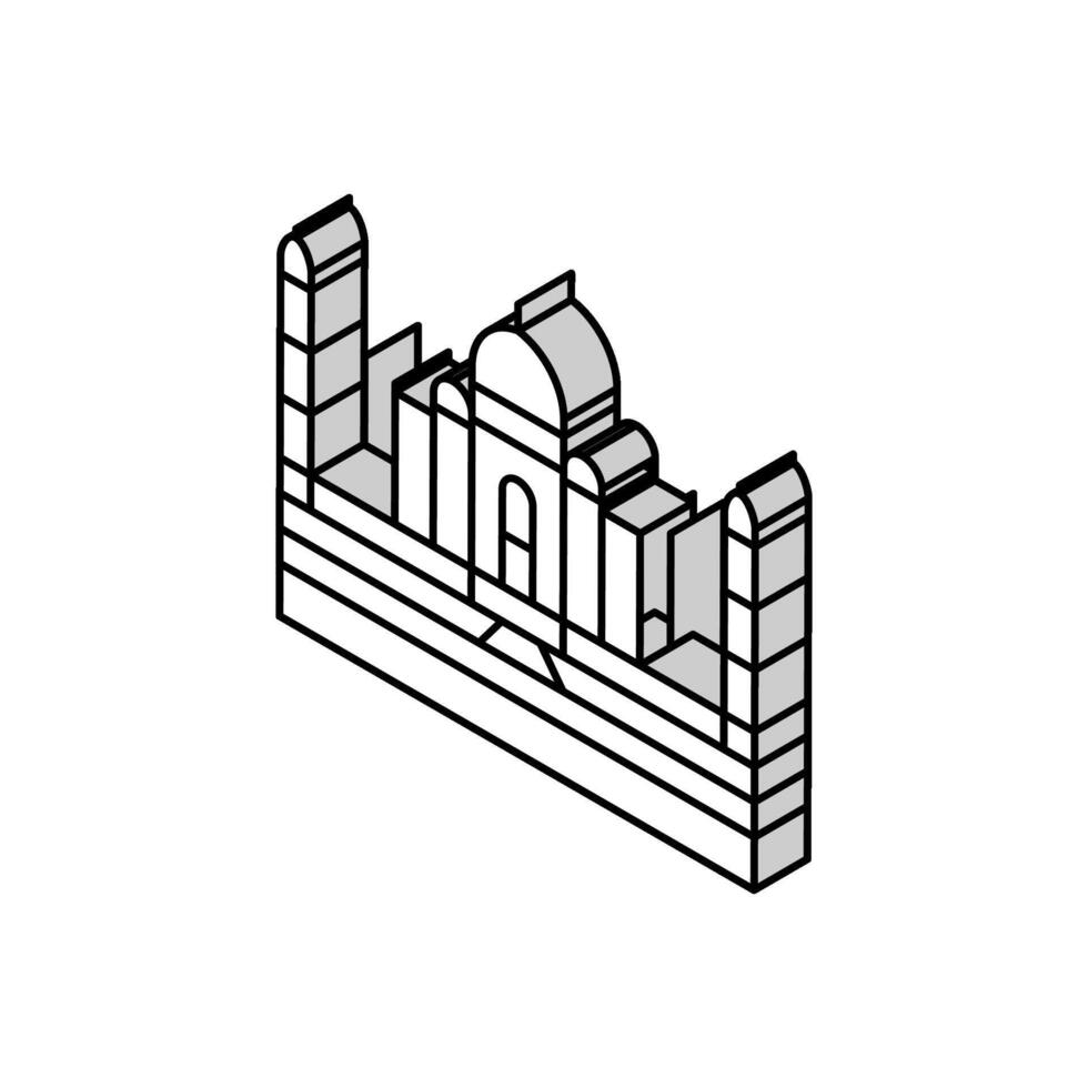 taj Mahal isometrisch Symbol Vektor Illustration