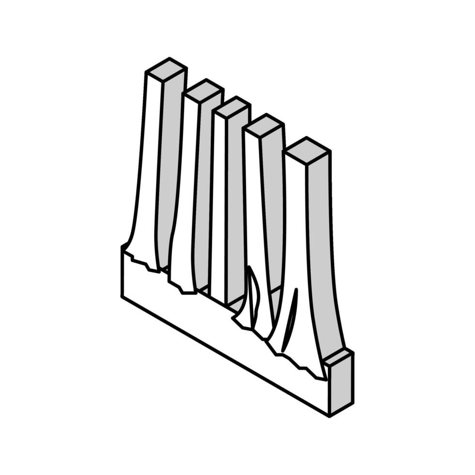 Mammutbaum National Park isometrisch Symbol Vektor Illustration