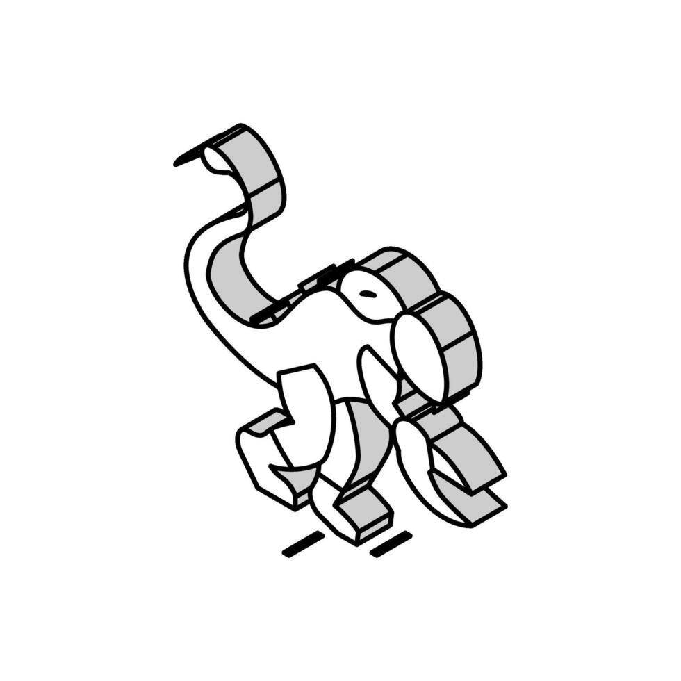 giftig monster isometrisk ikon vektor illustration