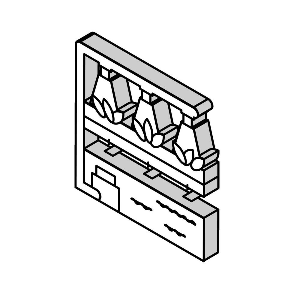 Aeroponik Wasser System Bewässerung isometrisch Symbol Vektor Illustration