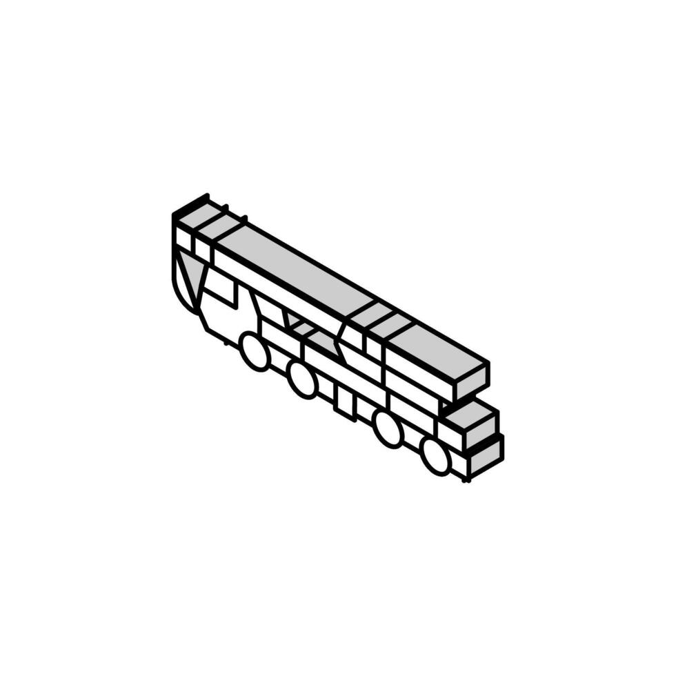 Handy, Mobiltelefon Kran Konstruktion Auto Fahrzeug isometrisch Symbol Vektor Illustration