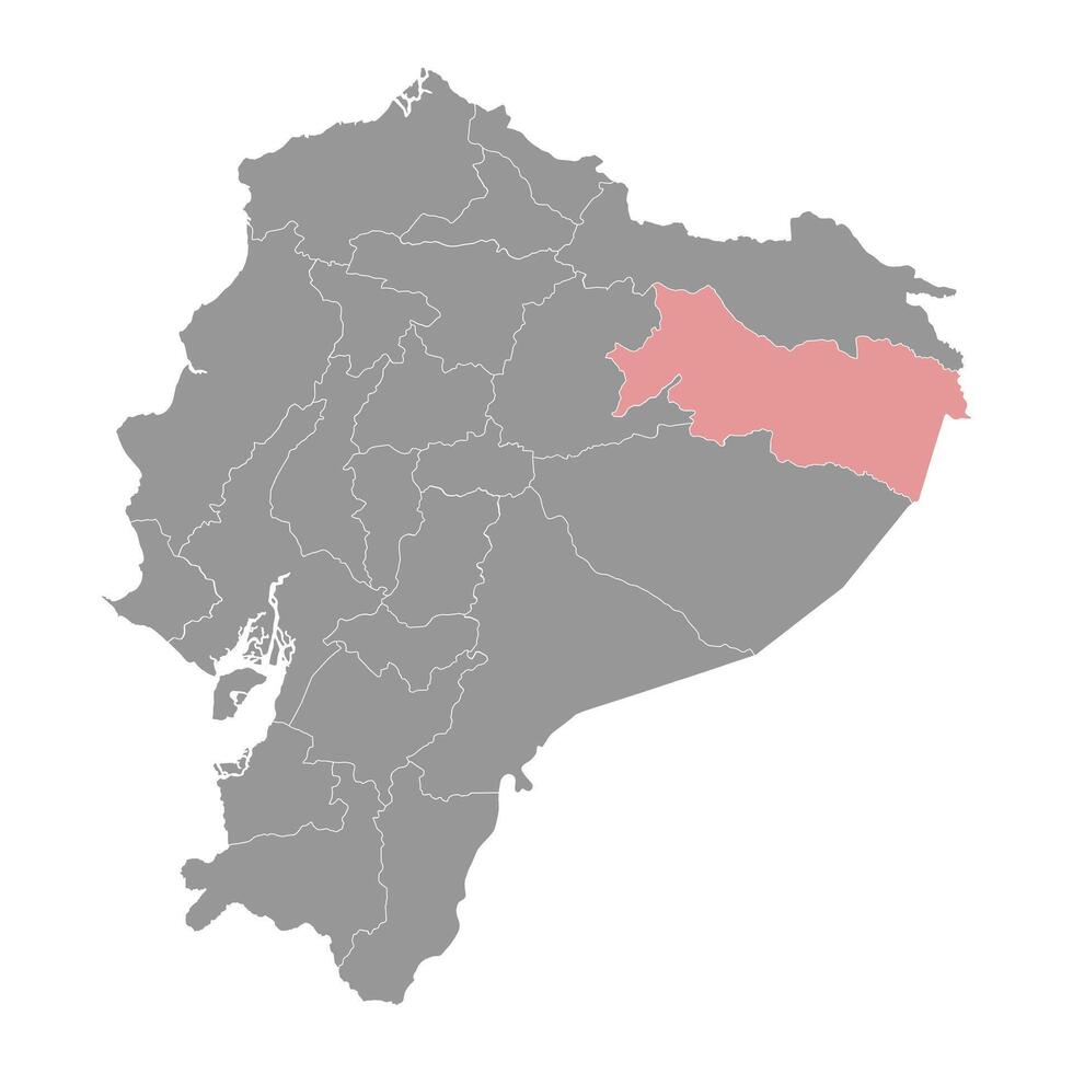 orellana Provinz Karte, administrative Aufteilung von Ecuador. Vektor Illustration.