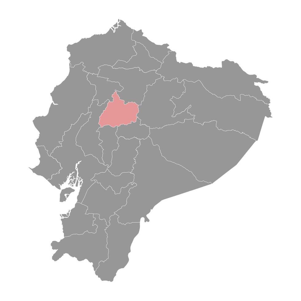 Cotopaxi Provinz Karte, administrative Aufteilung von Ecuador. Vektor Illustration.