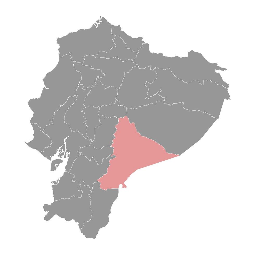 Morona Santiago Provinz Karte, administrative Aufteilung von Ecuador. Vektor Illustration.