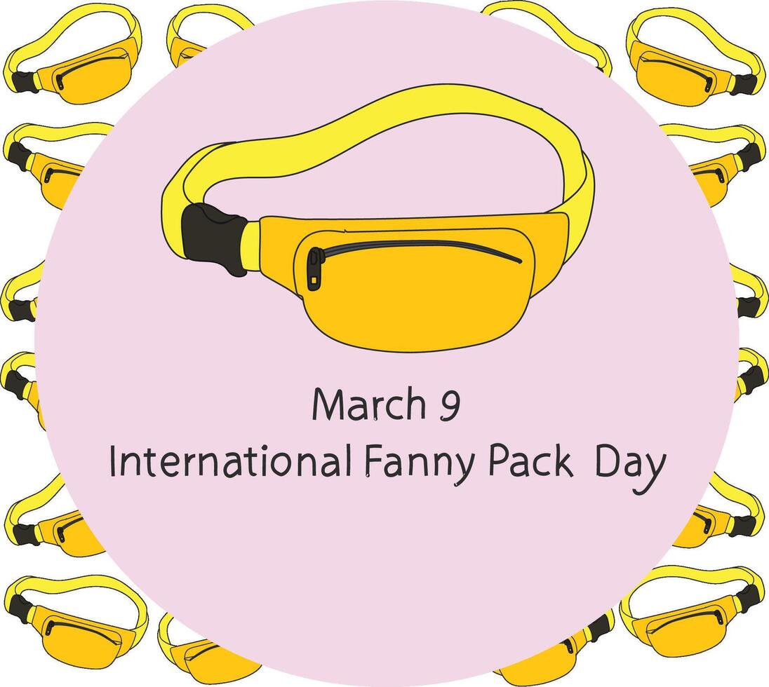 International Fanny Pack Tag Vektor