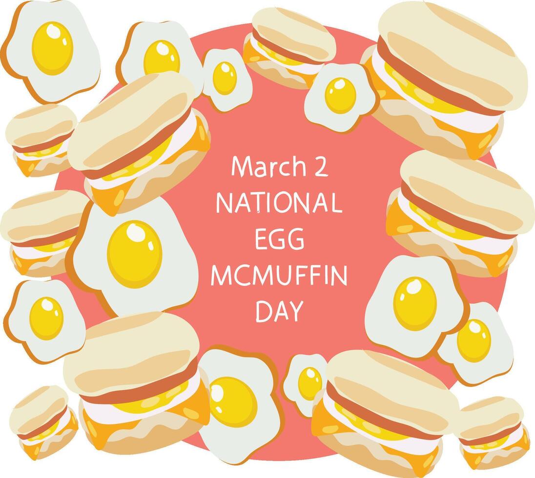 nationell ägg muffin dag vektor illustration.