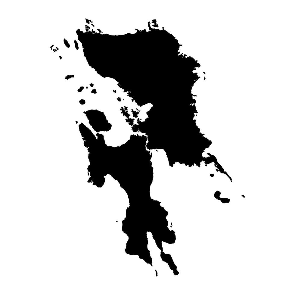 östlichen Visayas Region Karte, administrative Aufteilung von Philippinen. Vektor Illustration.