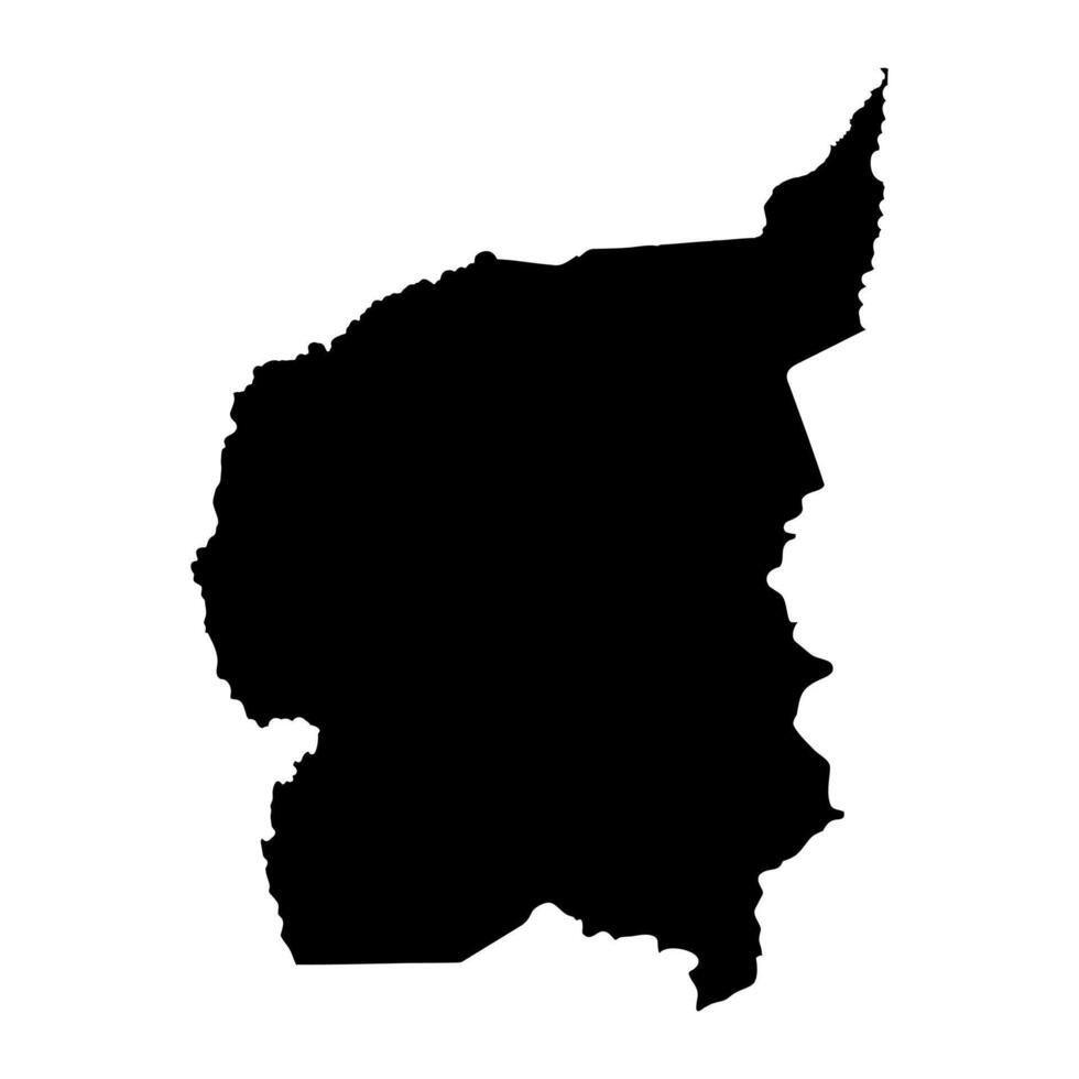 Ouham Präfektur Karte, administrative Aufteilung von zentral afrikanisch Republik. vektor