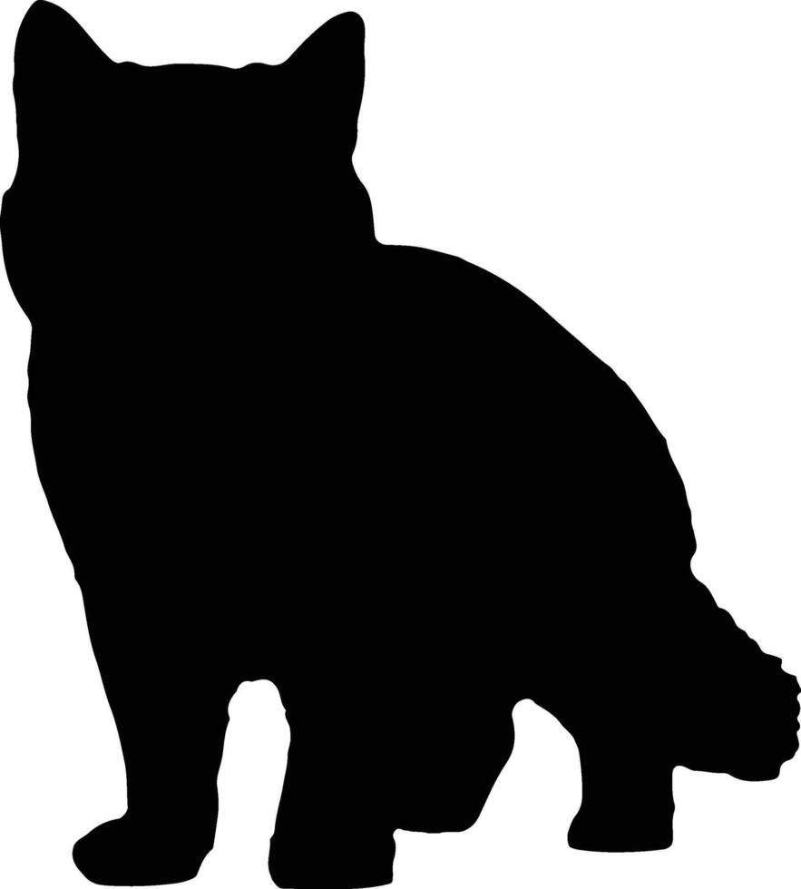 Katze Silhouette Illustration Vektor Weiß Hintergrund