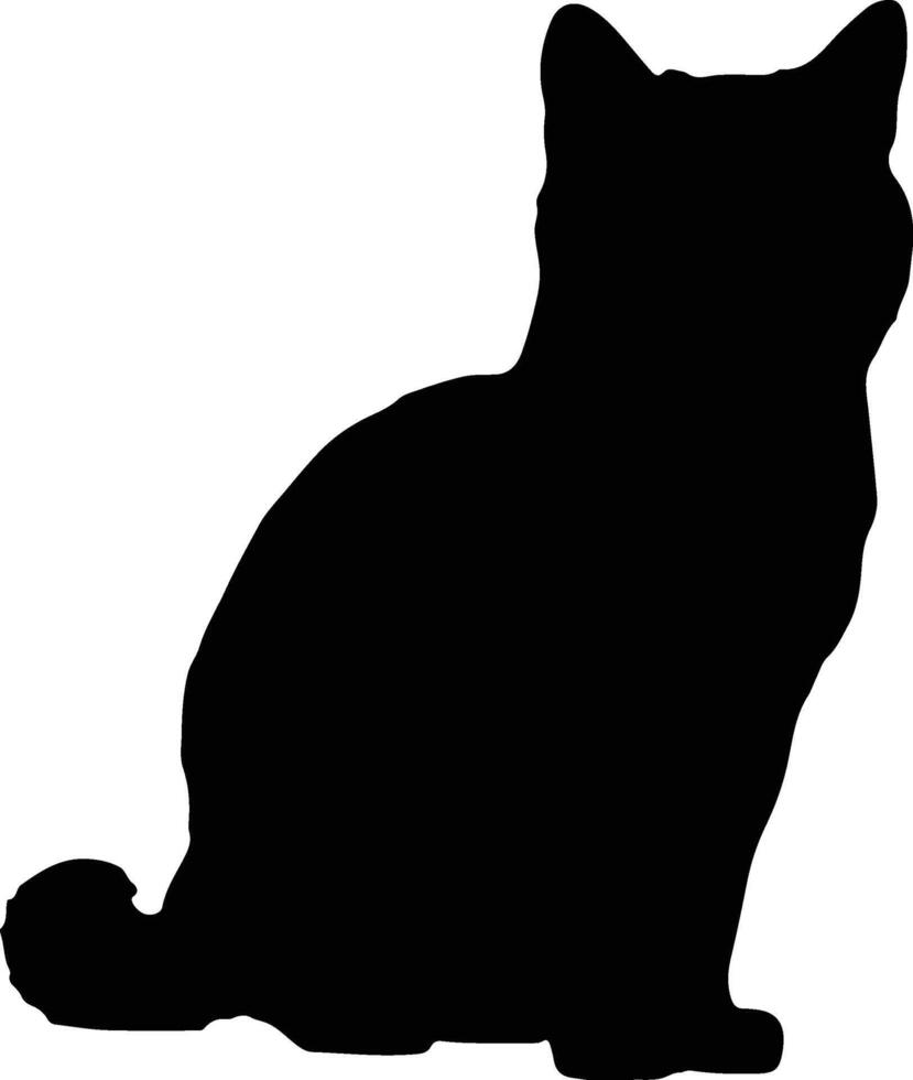 Katze Silhouette Illustration Vektor Weiß Hintergrund