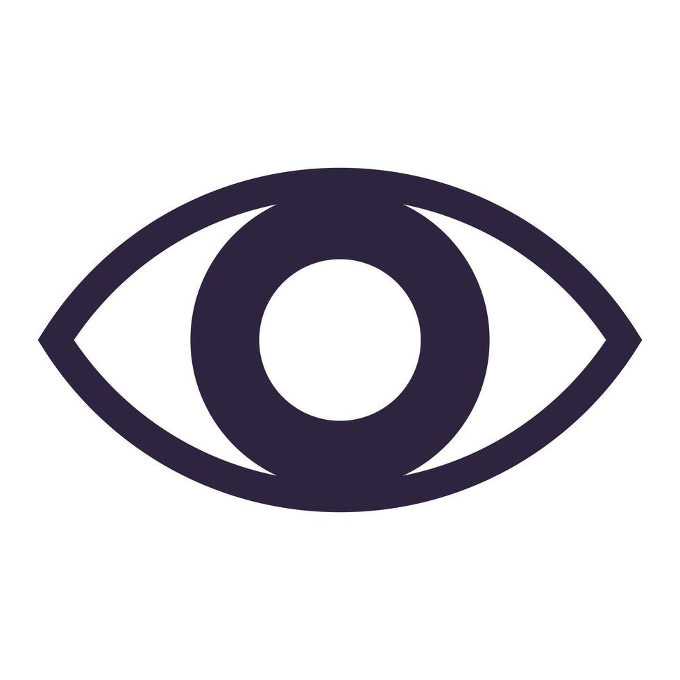 ein Auge Symbol auf ein Weiß Hintergrund vektor