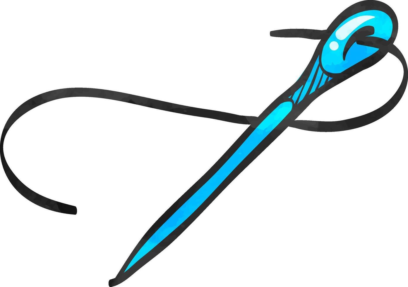 Nadel Symbol im Aquarell Stil. vektor