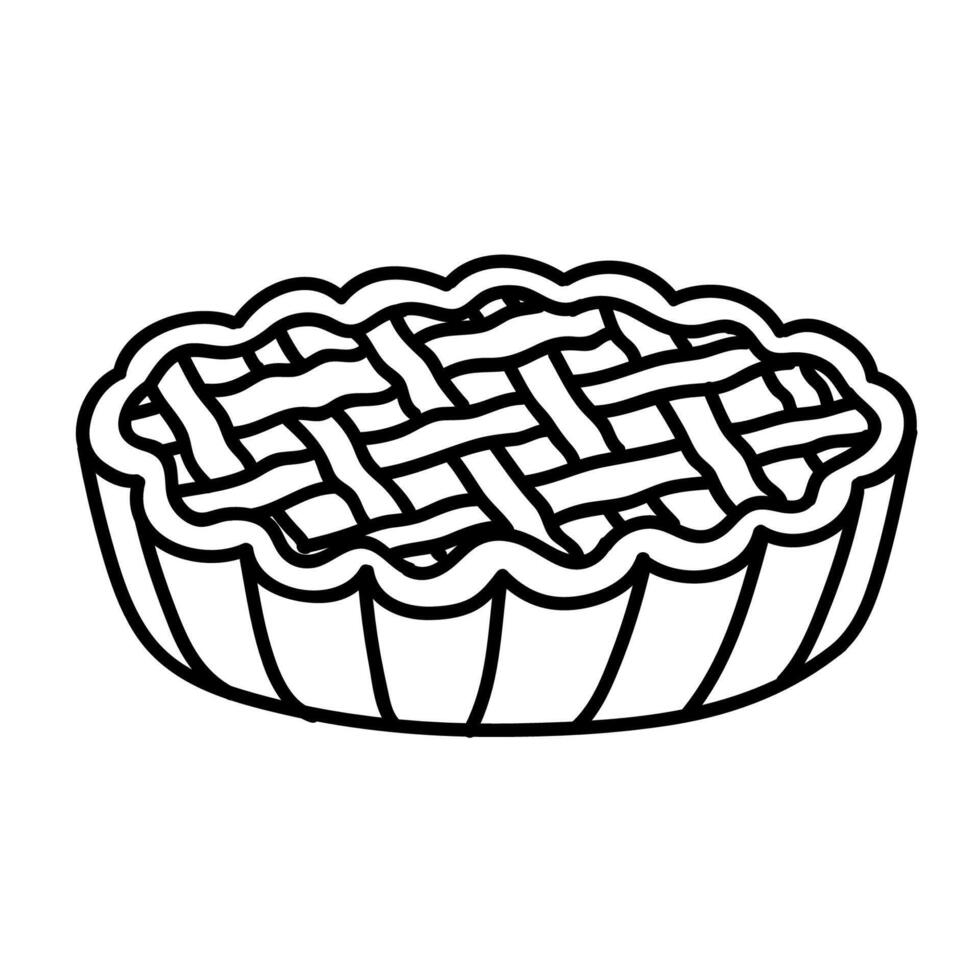 Kuchen Symbol. Hand gezeichnet Vektor Illustration.